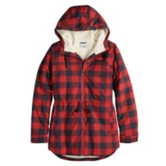 Columbia Jackets & Blazers - Columbia Women's Chatfield Hill Plaid Fleece Lined Utility Jacket Hooded Medium